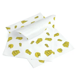 Packpapier bedruckt Käsespezialitäten - 35 × 50 cm Karton 12,5 kg